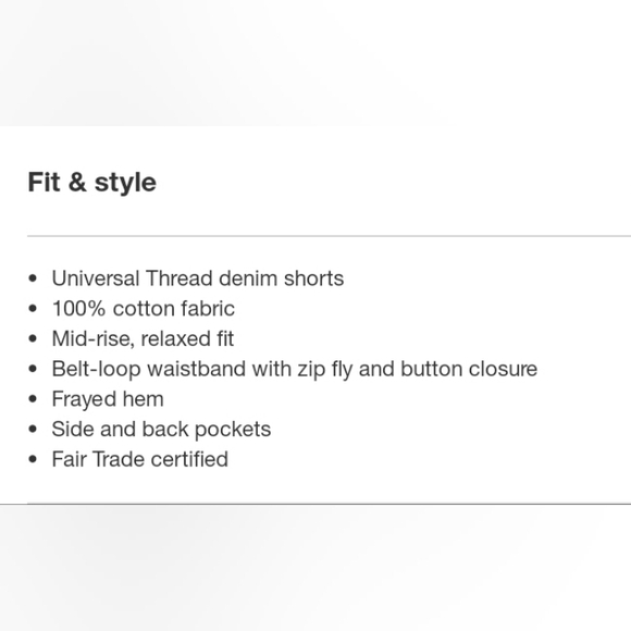 Universal Thread Mid-Rise Boyfriend Shorts 5" Inseam NWT - Picture 5 of 6